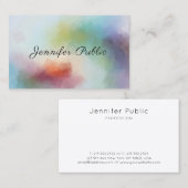 Beruflich Elegante Schrift Moderne Abstrakte Kunst Visitenkarte (Vorne/Hinten)