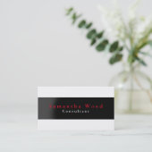 Beruflich Elegante Schwarz-weiß Minimalistisch Mod Visitenkarte (Stehend Vorderseite)