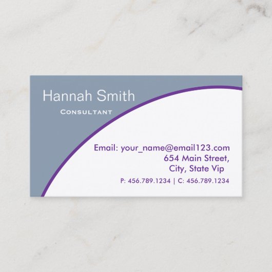 Beruflich Eleganter Moderner Berater Visitenkarte (Vorderseite)