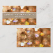 Beruflich Eleganter Moderner Glitzer Event Planner Visitenkarte (Vorne/Hinten)