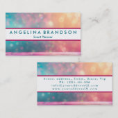 Beruflich Eleganter Moderner Glitzer Event Planner Visitenkarte (Vorne/Hinten)