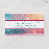 Beruflich Eleganter Moderner Glitzer Event Planner Visitenkarte (Rückseite)