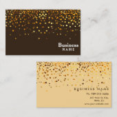 Beruflich Eleganter Moderner Gold Glitzer Visitenkarte (Vorne/Hinten)