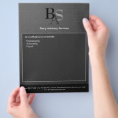 Beruflich Eleganter Moderner Grau Schwarzer Flyer (Hand)