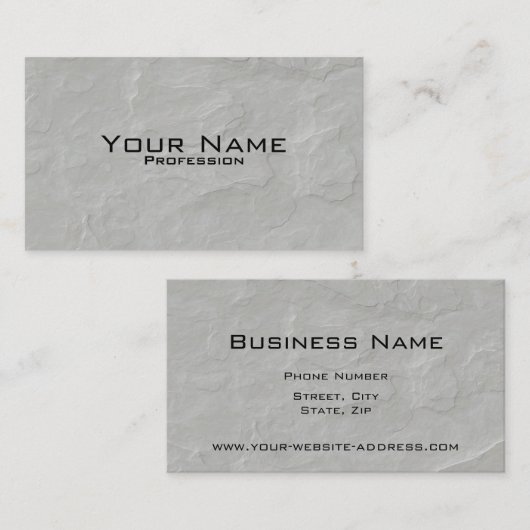 Beruflich Eleganter Moderner Spätstein Visitenkarte (Vorne/Hinten)