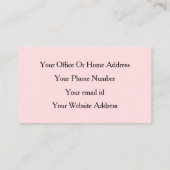 Beruflich Eleganter Rosa Schwarzer Friseursalon Visitenkarte (Rückseite)