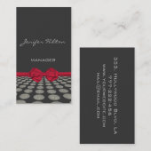 Beruflich Eleganter Roter Bogen, Blütenpolka Visitenkarte (Vorne/Hinten)