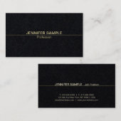Beruflich Eleganter Schwarz-weißer Goldluxus Visitenkarte (Vorne/Hinten)