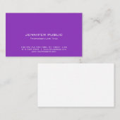 Beruflich Elegantes blaues Violet Visitenkarte (Vorne/Hinten)