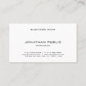 Beruflich Elegantes einfaches Design Modernes Schl Visitenkarte (Rückseite)