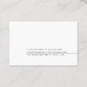 Beruflich Elegantes einfaches Design Modernes Schl Visitenkarte (Rückseite)