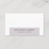 Beruflich Elegantes einfaches Design Modernes Schl Visitenkarte (Vorderseite)