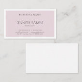 Beruflich Elegantes Einfaches Lila Design Schlicht Visitenkarte (Vorne/Hinten)