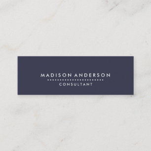 Beruflich Elegantes Modern Blue Chalk Board Mini Visitenkarte