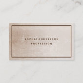 Beruflich Elegantes modernes Beige Brown Business Visitenkarte (Vorderseite)