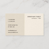 Beruflich Elegantes, modernes, einfaches Template Visitenkarte (Rückseite)