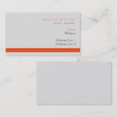 Beruflich Elegantes Modernes Minimales Silber-Abze Visitenkarte (Vorne/Hinten)