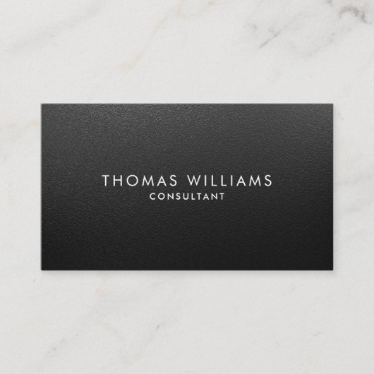 Beruflich Elegantes modernes Schlichtes Schwarzes Visitenkarte (Vorderseite)