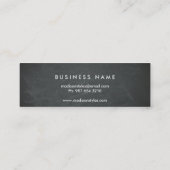 Beruflich Elegantes, modernes Schwarzes Brett Mini Visitenkarte (Rückseite)