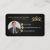 Beruflich Elegantes Real Anwesen Agent Foto Visitenkarte (Vorderseite)