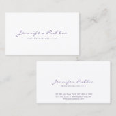 Beruflich Elegantes Violet Schlicht Visitenkarte (Vorne/Hinten)