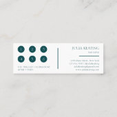 Beruflich Emerald Green Modern Minimalistisch Salo Treuekarte (Rückseite)