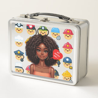 Beruflich Emoji Metal Lunchbox