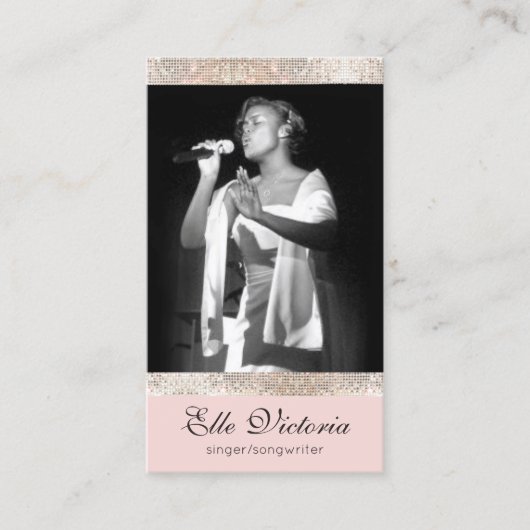 Beruflich Entertainer Performer Foto Visitenkarte (Vorderseite)