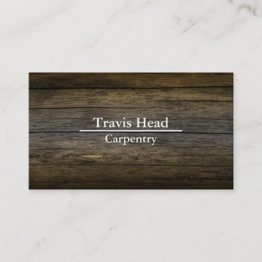 Beruflich erstellen Sie Ihren eigenen Holzschmuck Visitenkarte (Vorderseite)