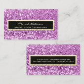 Beruflich Event Eyelash Glitzer Gold Black Purp Visitenkarte (Vorne/Hinten)