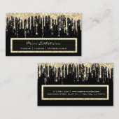 Beruflich Event Eyelash Makeup Gold Black Tropfen Visitenkarte (Vorne/Hinten)