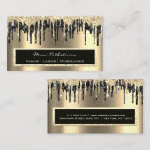 Beruflich Event Eyelash Sepia Gold Black Tropfen Visitenkarte (Vorne/Hinten)
