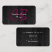 Beruflich Feminine Modernes Monogramm Minimalistis Visitenkarte (Vorne/Hinten)