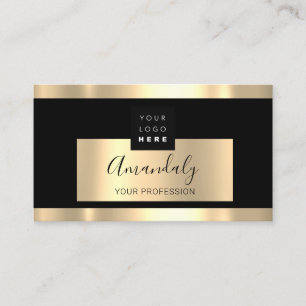 Beruflich Finance Services Gold Logo VIP Schwarz Visitenkarte