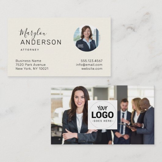 Beruflich (FOTO INSERT) UNISEX - Visitenkarte (Vorne/Hinten)