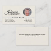 Beruflich (FOTO INSERT) UNISEX - Visitenkarte (Vorne/Hinten)