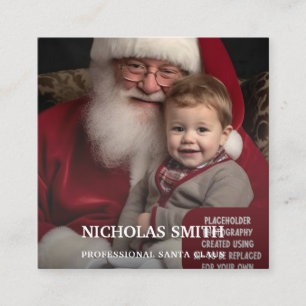 Beruflich Foto Santa Claus Quadratische Visitenkarte
