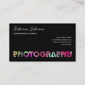 Beruflich Fotograf Videographin Visitenkarte (Rückseite)
