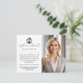 Beruflich Frag mir über echte Anwesen-Werbung Postkarte (Stehend Vorderseite)