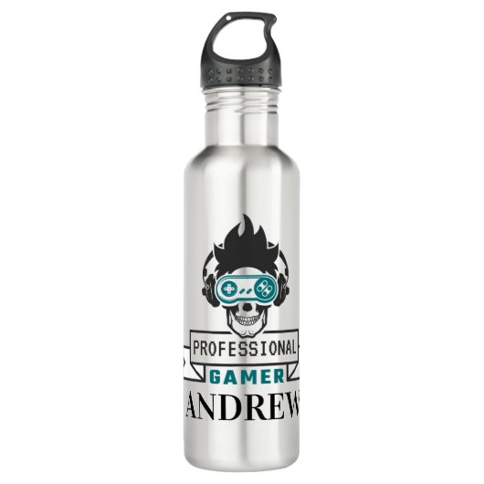 Beruflich Gamer Edelstahlflasche (Vorderseite)