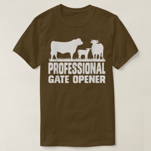 Beruflich Gate Opener Cow Apparel T - Shirt (Design vorne)
