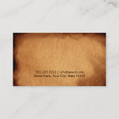 Beruflich gebrannte Papierkarten Visitenkarte (Rückseite)