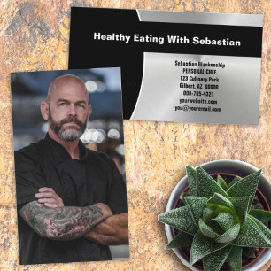 Beruflich gebürsteter Stahl VORDERE kundenspezifis Visitenkarte