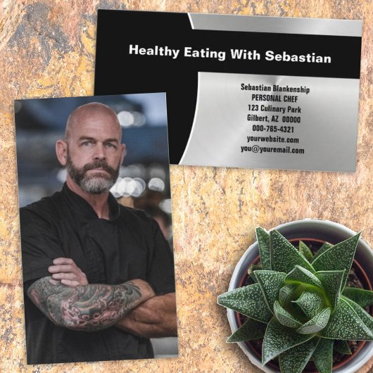 Beruflich gebürsteter Stahl VORDERE kundenspezifis Visitenkarte