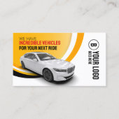 Beruflich Gelbe Autovermietung Autovermietung Auto Visitenkarte (Vorderseite)