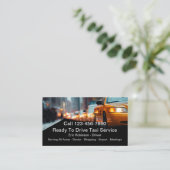Beruflich-Gelbe Taxi-Service-Visitenkarten Visitenkarte (Stehend Vorderseite)
