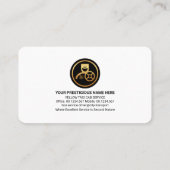 Beruflich Gelbe Taxibeere Chauffeur Visitenkarte (Rückseite)