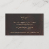 Beruflich Gentleman Brown Leather Vintag Visitenkarte (Rückseite)