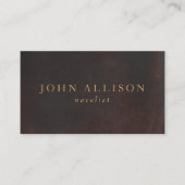 Beruflich Gentleman Brown Leather Vintag Visitenkarte (Vorderseite)