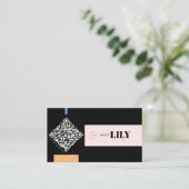 Beruflich Geometrischer Tricolor QR-Code Visitenkarte (Stehend Vorderseite)